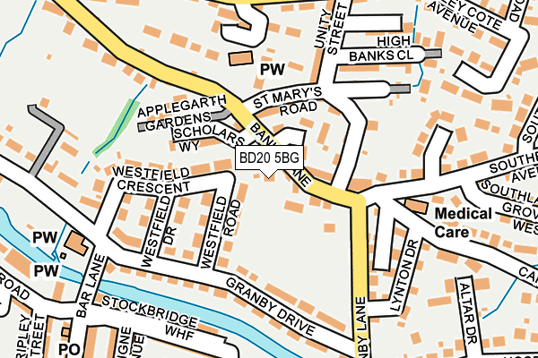 BD20 5BG map - OS OpenMap – Local (Ordnance Survey)