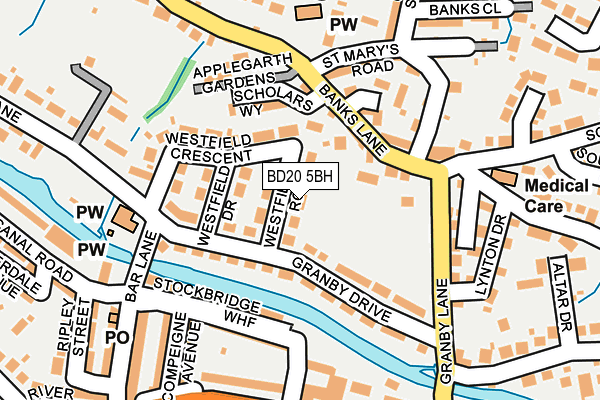 BD20 5BH map - OS OpenMap – Local (Ordnance Survey)