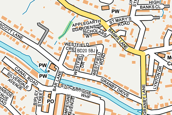 BD20 5BJ map - OS OpenMap – Local (Ordnance Survey)