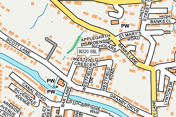 BD20 5BL map - OS OpenMap – Local (Ordnance Survey)