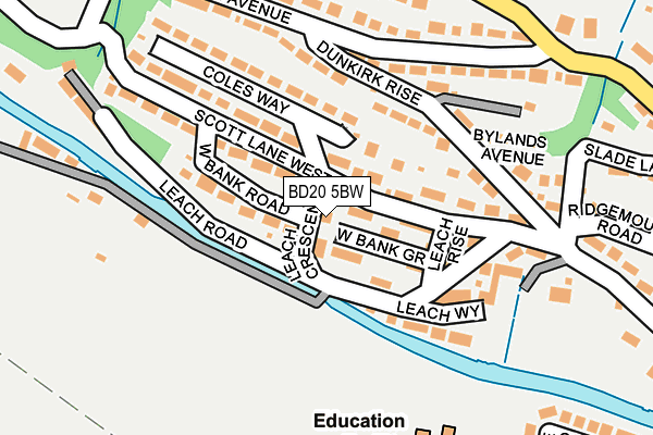 BD20 5BW map - OS OpenMap – Local (Ordnance Survey)