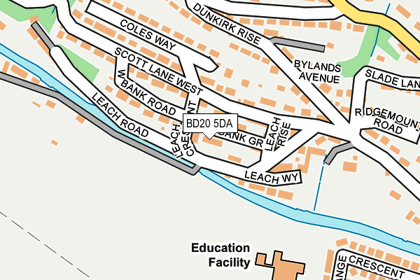 BD20 5DA map - OS OpenMap – Local (Ordnance Survey)