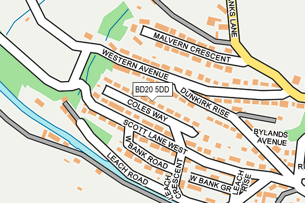 BD20 5DD map - OS OpenMap – Local (Ordnance Survey)