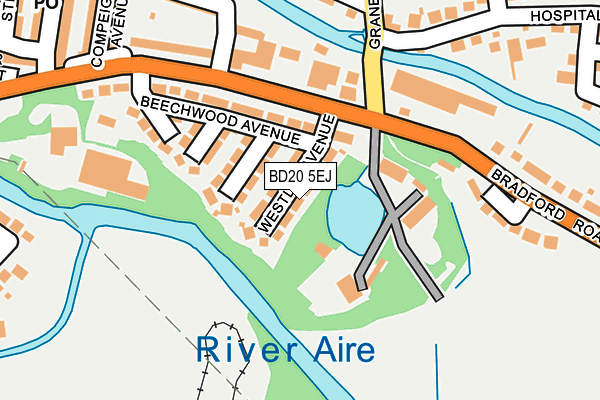 BD20 5EJ map - OS OpenMap – Local (Ordnance Survey)