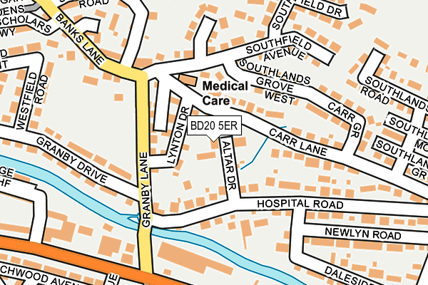 BD20 5ER map - OS OpenMap – Local (Ordnance Survey)