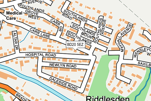 BD20 5EZ map - OS OpenMap – Local (Ordnance Survey)