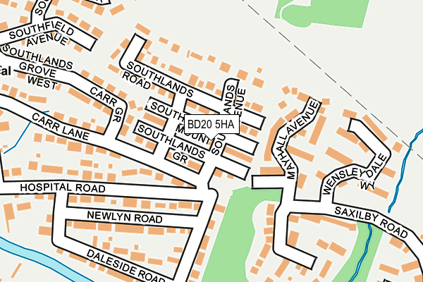 BD20 5HA map - OS OpenMap – Local (Ordnance Survey)