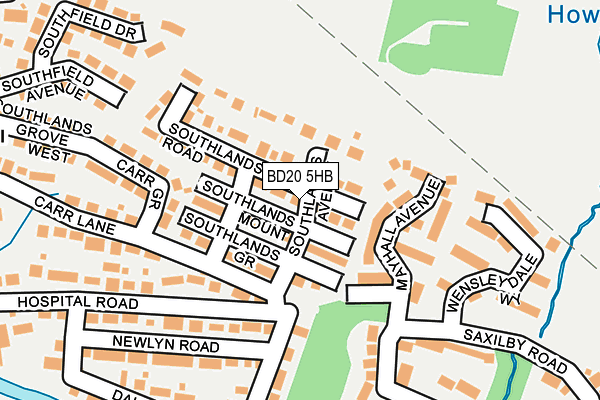 BD20 5HB map - OS OpenMap – Local (Ordnance Survey)