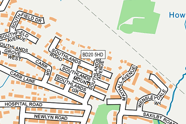 BD20 5HD map - OS OpenMap – Local (Ordnance Survey)