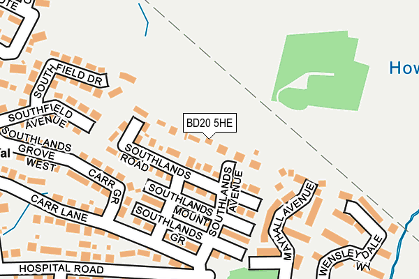 BD20 5HE map - OS OpenMap – Local (Ordnance Survey)