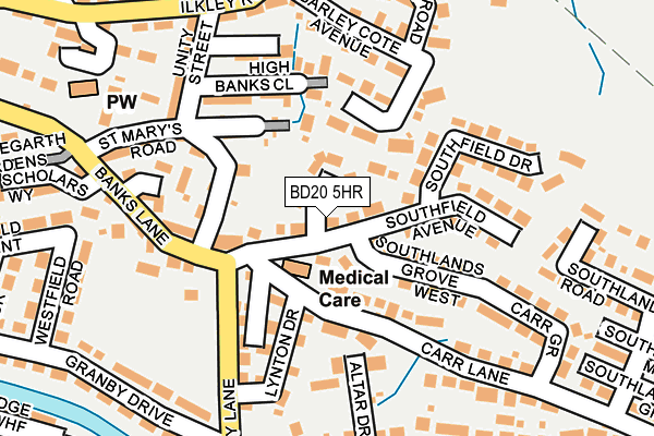 BD20 5HR map - OS OpenMap – Local (Ordnance Survey)