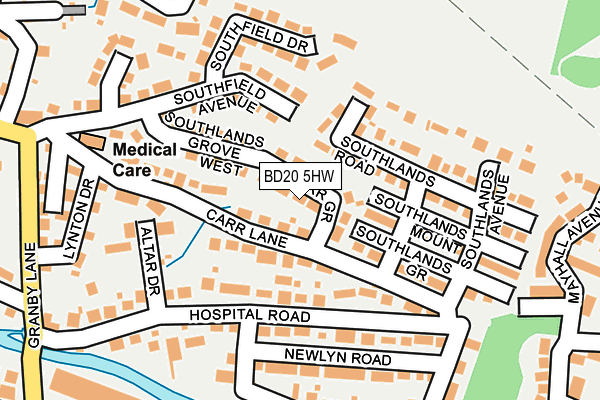 BD20 5HW map - OS OpenMap – Local (Ordnance Survey)