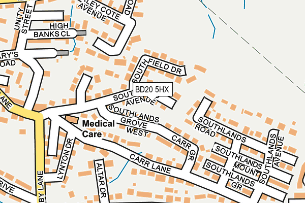 BD20 5HX map - OS OpenMap – Local (Ordnance Survey)