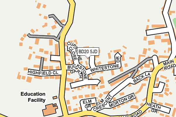 BD20 5JD map - OS OpenMap – Local (Ordnance Survey)
