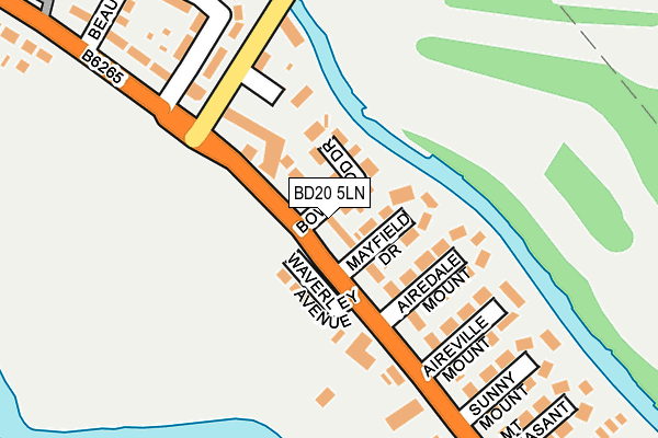 BD20 5LN map - OS OpenMap – Local (Ordnance Survey)