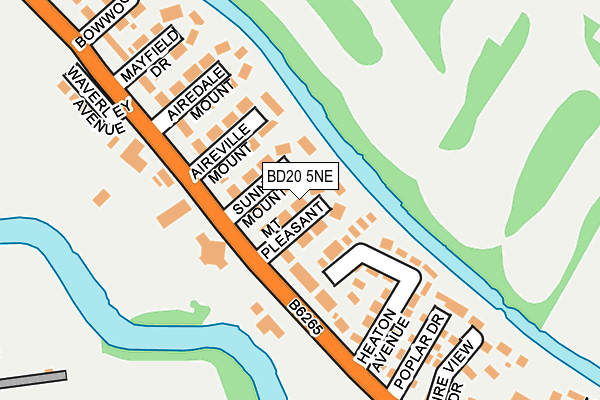 BD20 5NE map - OS OpenMap – Local (Ordnance Survey)