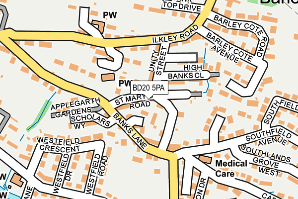 BD20 5PA map - OS OpenMap – Local (Ordnance Survey)