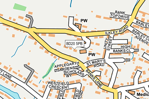 BD20 5PB map - OS OpenMap – Local (Ordnance Survey)