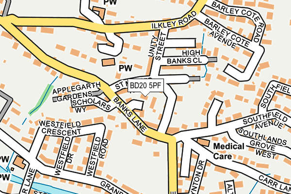 BD20 5PF map - OS OpenMap – Local (Ordnance Survey)