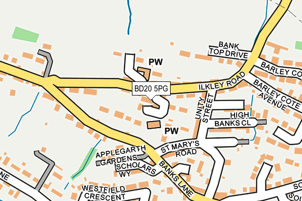 BD20 5PG map - OS OpenMap – Local (Ordnance Survey)