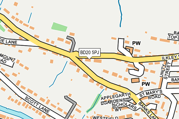 BD20 5PJ map - OS OpenMap – Local (Ordnance Survey)