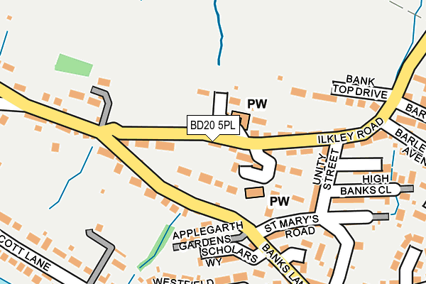 BD20 5PL map - OS OpenMap – Local (Ordnance Survey)