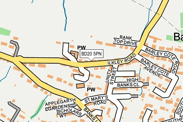 BD20 5PN map - OS OpenMap – Local (Ordnance Survey)