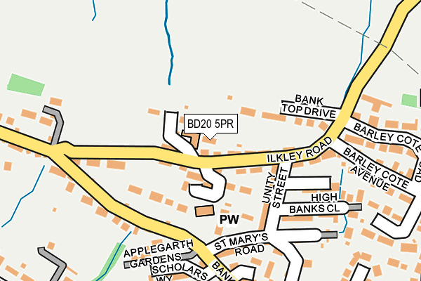 BD20 5PR map - OS OpenMap – Local (Ordnance Survey)