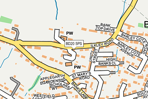 BD20 5PS map - OS OpenMap – Local (Ordnance Survey)