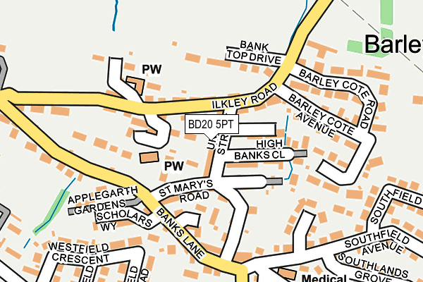 BD20 5PT map - OS OpenMap – Local (Ordnance Survey)