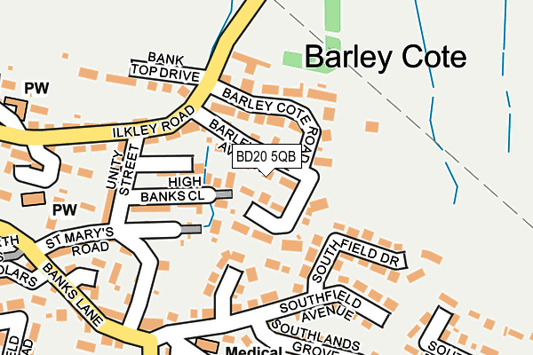 BD20 5QB map - OS OpenMap – Local (Ordnance Survey)