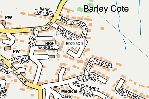 BD20 5QD map - OS OpenMap – Local (Ordnance Survey)