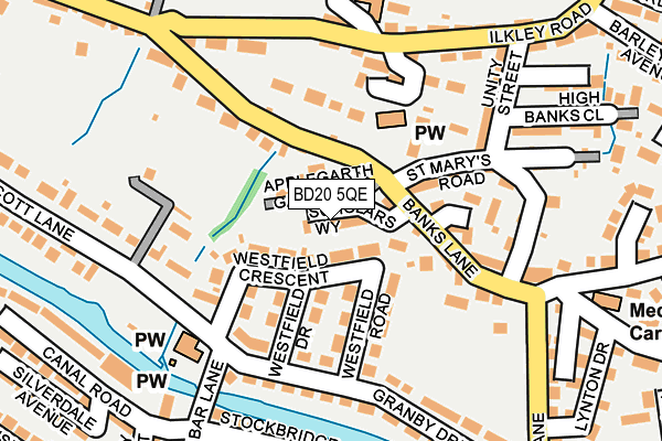 BD20 5QE map - OS OpenMap – Local (Ordnance Survey)