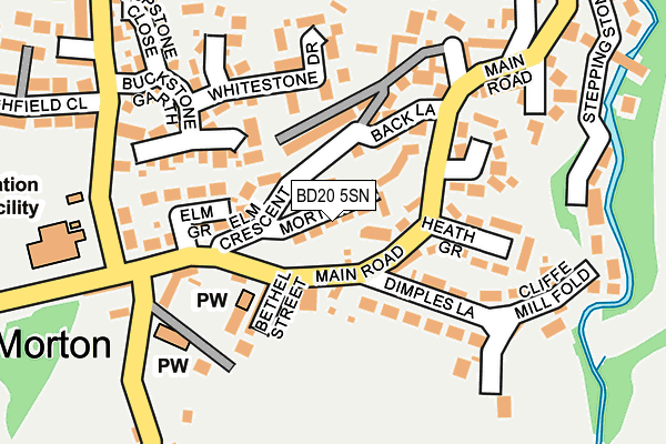 BD20 5SN map - OS OpenMap – Local (Ordnance Survey)