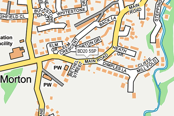 BD20 5SP map - OS OpenMap – Local (Ordnance Survey)