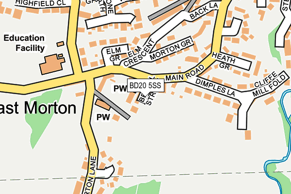 BD20 5SS map - OS OpenMap – Local (Ordnance Survey)