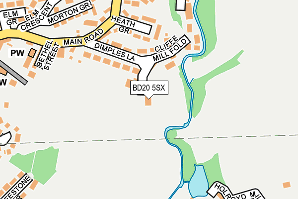BD20 5SX map - OS OpenMap – Local (Ordnance Survey)
