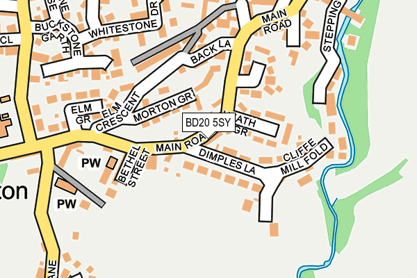 BD20 5SY map - OS OpenMap – Local (Ordnance Survey)