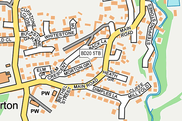 BD20 5TB map - OS OpenMap – Local (Ordnance Survey)