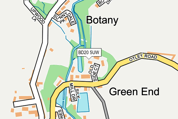 BD20 5UW map - OS OpenMap – Local (Ordnance Survey)