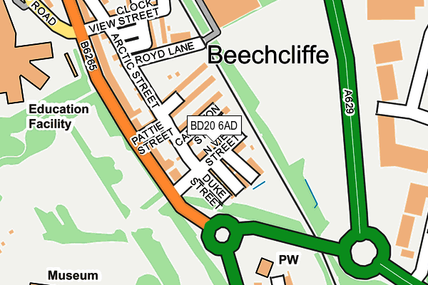 BD20 6AD map - OS OpenMap – Local (Ordnance Survey)