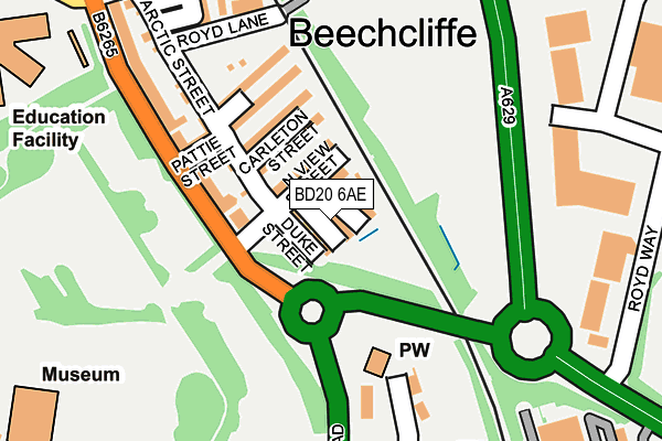 BD20 6AE map - OS OpenMap – Local (Ordnance Survey)