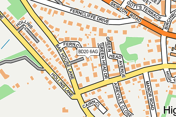 BD20 6AG map - OS OpenMap – Local (Ordnance Survey)