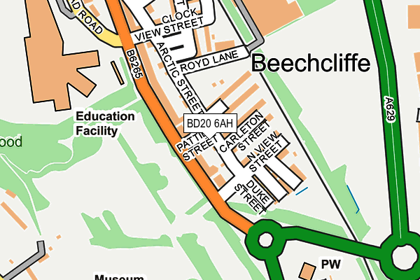 BD20 6AH map - OS OpenMap – Local (Ordnance Survey)