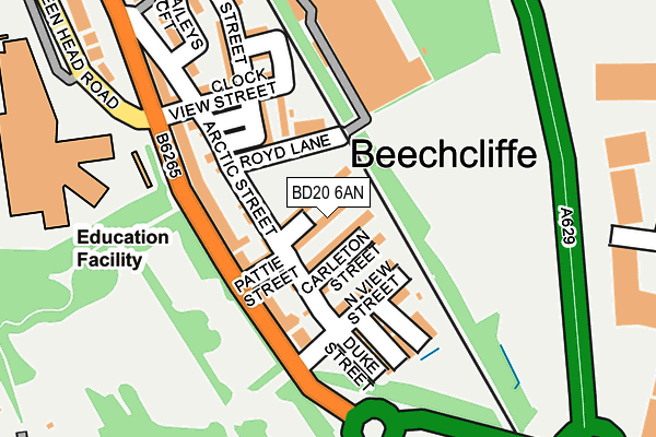 BD20 6AN map - OS OpenMap – Local (Ordnance Survey)