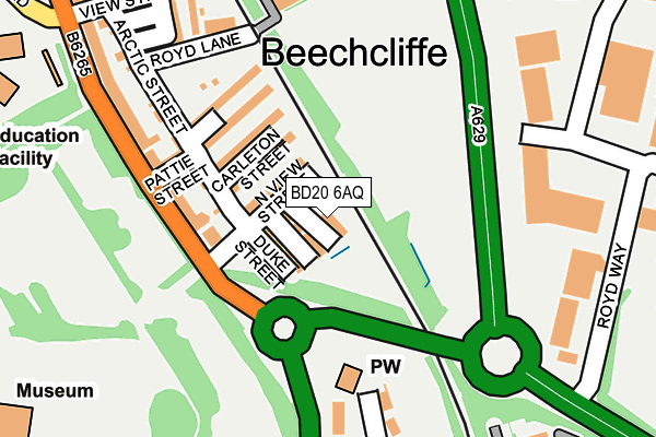 BD20 6AQ map - OS OpenMap – Local (Ordnance Survey)