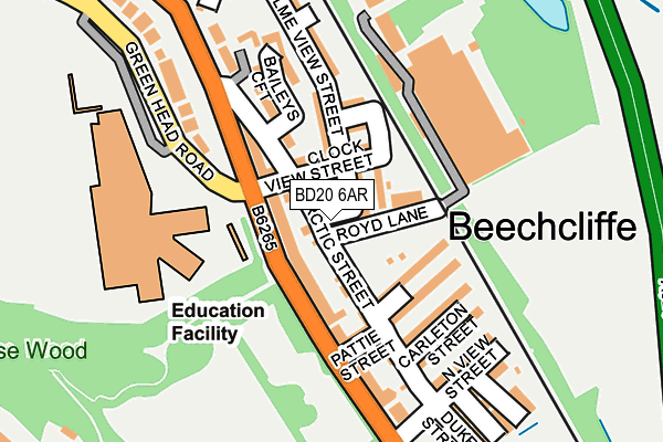 BD20 6AR map - OS OpenMap – Local (Ordnance Survey)