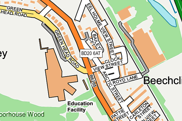 BD20 6AT map - OS OpenMap – Local (Ordnance Survey)