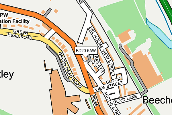 BD20 6AW map - OS OpenMap – Local (Ordnance Survey)