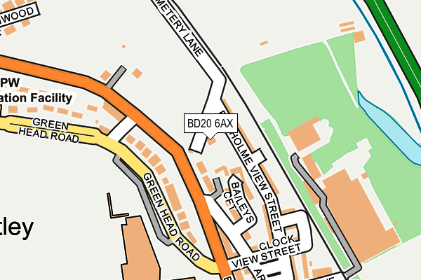 BD20 6AX map - OS OpenMap – Local (Ordnance Survey)